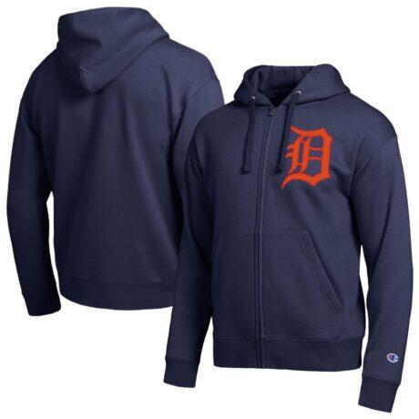 Detroit Tigers Champion All-Star Full-Zip Hoodie - Navy - Front View