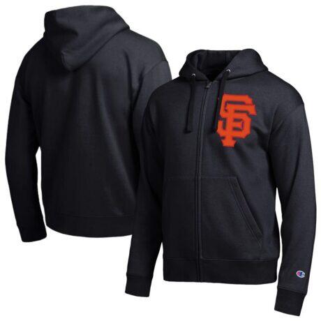 San Francisco Giants Champion All-Star Full-Zip Hoodie - Black - Front View