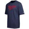 Minnesota Twins Champion All Star Chenille Wordmark T-Shirt - Navy - Side View