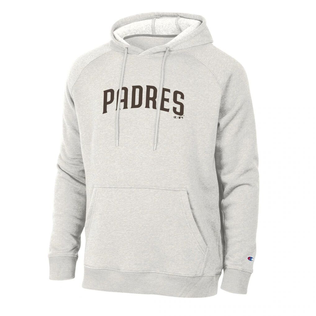 San Diego Padres Champion Triumph Tri-Blend Raglan Hoodie - Heathered Core Ultra Light Grey