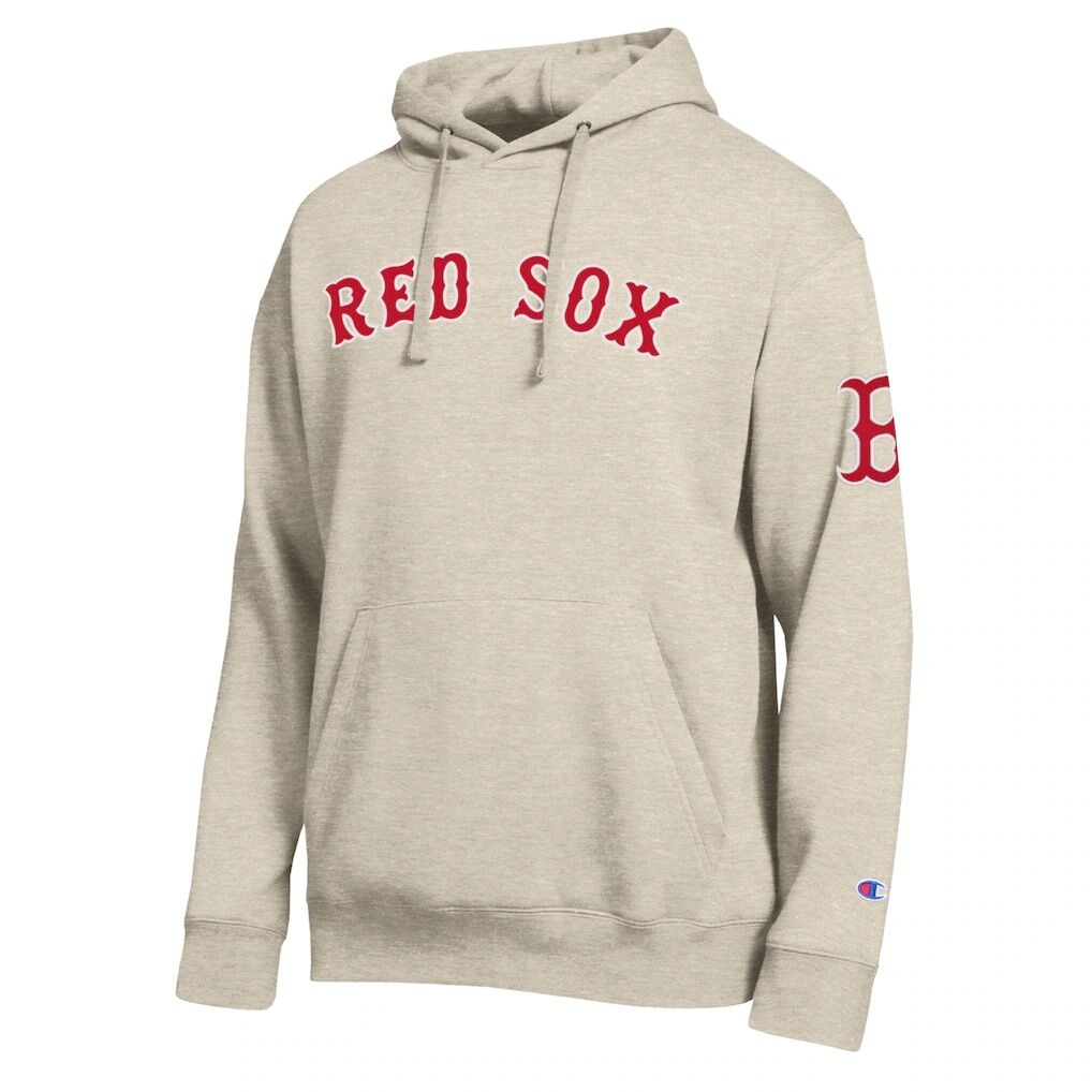 Boston Red Sox Champion All Star Chenille Patch Hoodie - Oatmeal