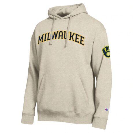 Milwaukee Brewers Champion All Star Chenille Patch Hoodie - - Side View