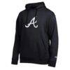 Atlanta Braves Champion All Star Embroidered Logo Hoodie - Black - Back View