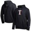 Texas Rangers Champion All Star Embroidered Logo Hoodie - Black - Front View