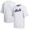 New York Mets Champion All Star Arched Chenille Wordmark T-Shirt - White - Front View