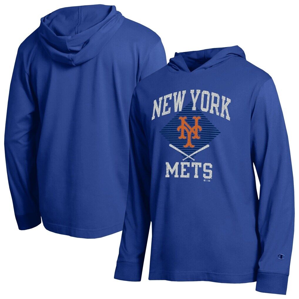 New York Mets Champion Cooperstown Hooded Long-Sleeve T-Shirt – Royal