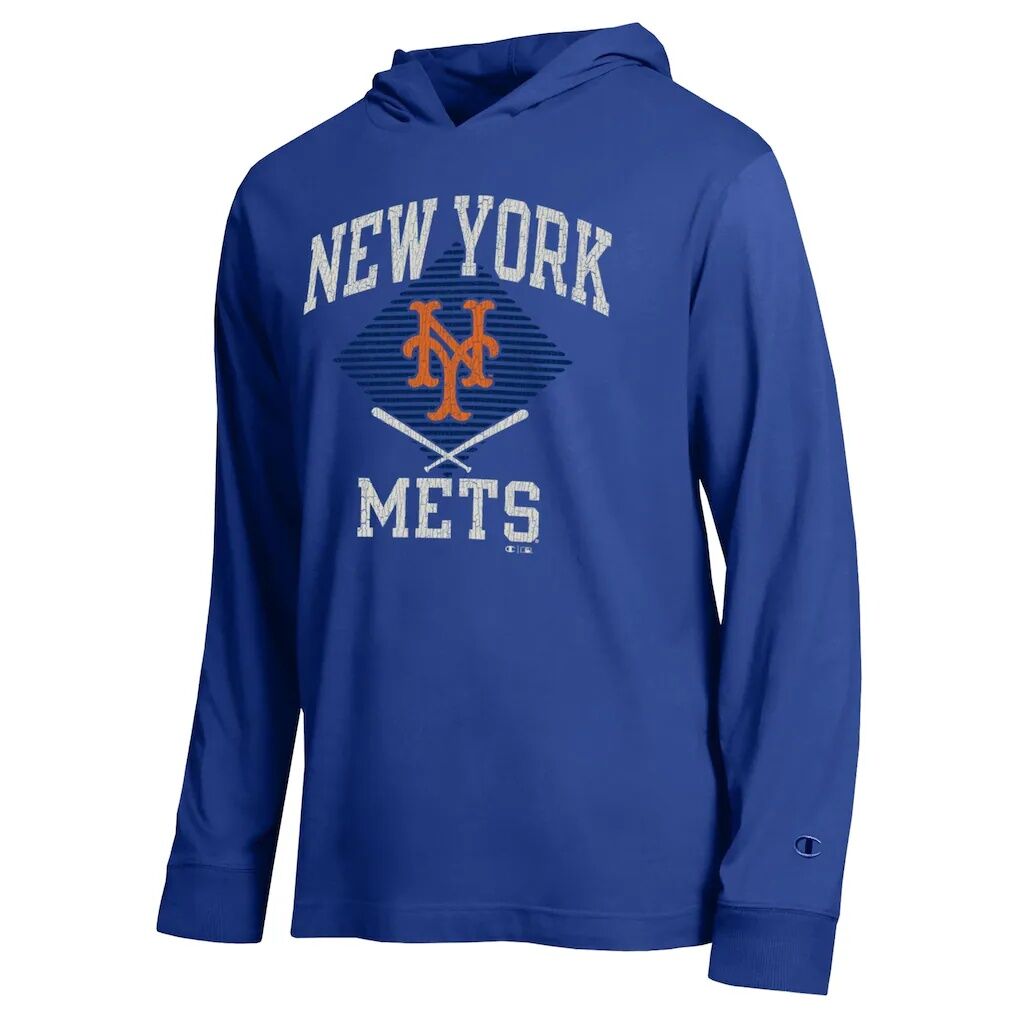 New York Mets Champion Cooperstown Hooded Long-Sleeve T-Shirt – Royal