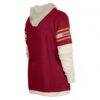 Washington Commanders New Era Twofer Layered Long Sleeve Hoodie T-Shirt - - Alt1