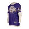 Minnesota Vikings New Era Twofer Layered Long Sleeve Hoodie T-Shirt - Purple - Detail View