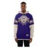 Minnesota Vikings New Era Twofer Layered Long Sleeve Hoodie T-Shirt - Purple - Front View