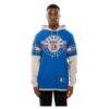 Denver Broncos New Era Twofer Layered Long Sleeve Hoodie T-Shirt - - Front View