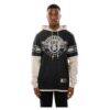 Indianapolis Colts New Era Twofer Layered Long Sleeve Hoodie T-Shirt - Black - Front View