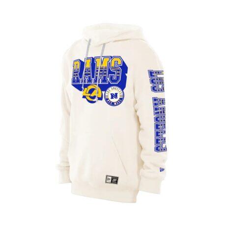 Los Angeles Rams New Era Dune Dust Hoodie - Cream - Detail View