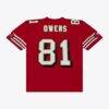 Terrell Owens San Francisco 49ers Mitchell & Ness 1996 Legacy Replica Player Jersey - Red - Side View