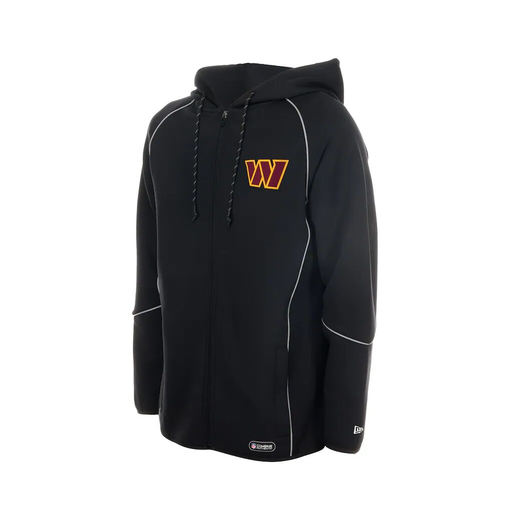 Washington Commanders New Era Combine Authentic Raglan Full-Zip Hoodie