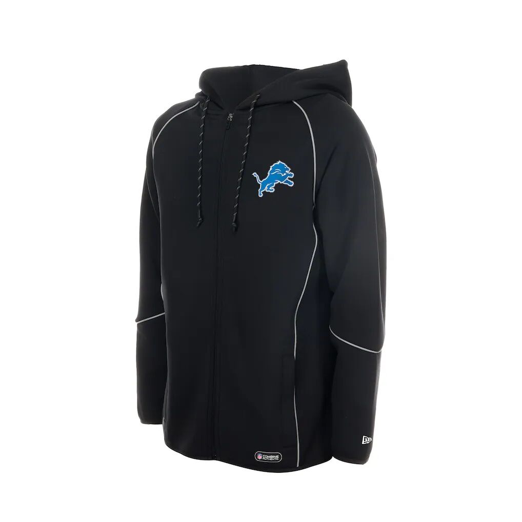 Detroit Lions New Era Combine Authentic Raglan Full-Zip Hoodie
