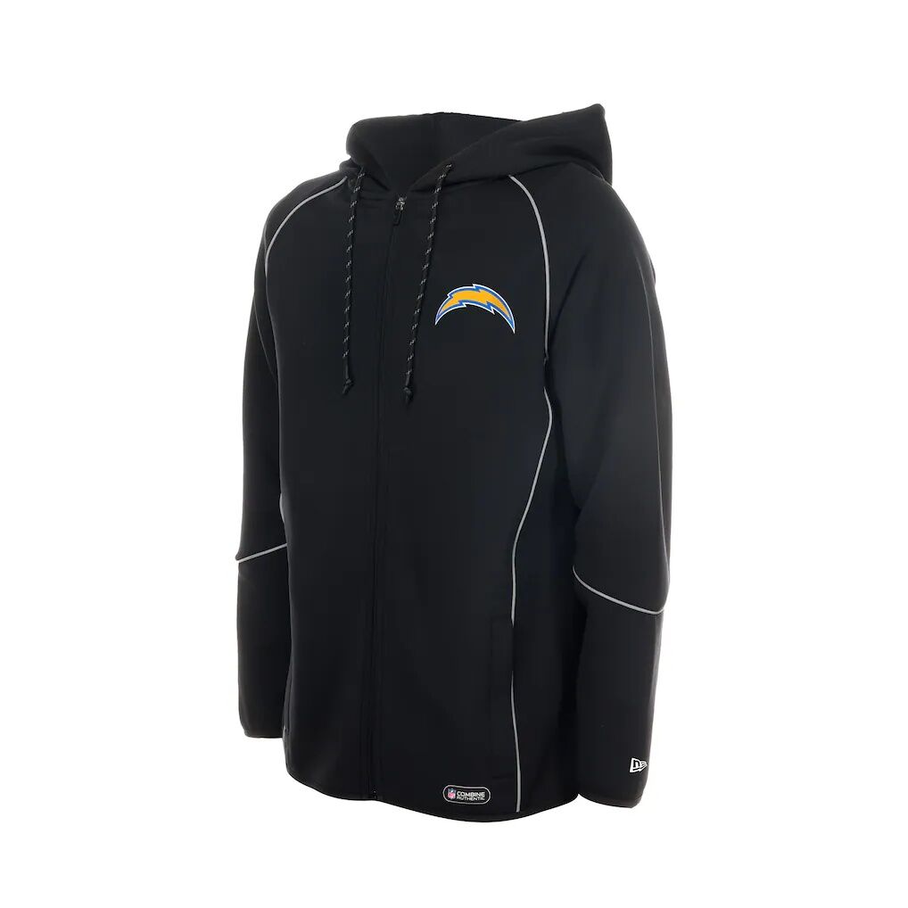 Los Angeles Chargers New Era Combine Authentic Raglan Full-Zip Hoodie