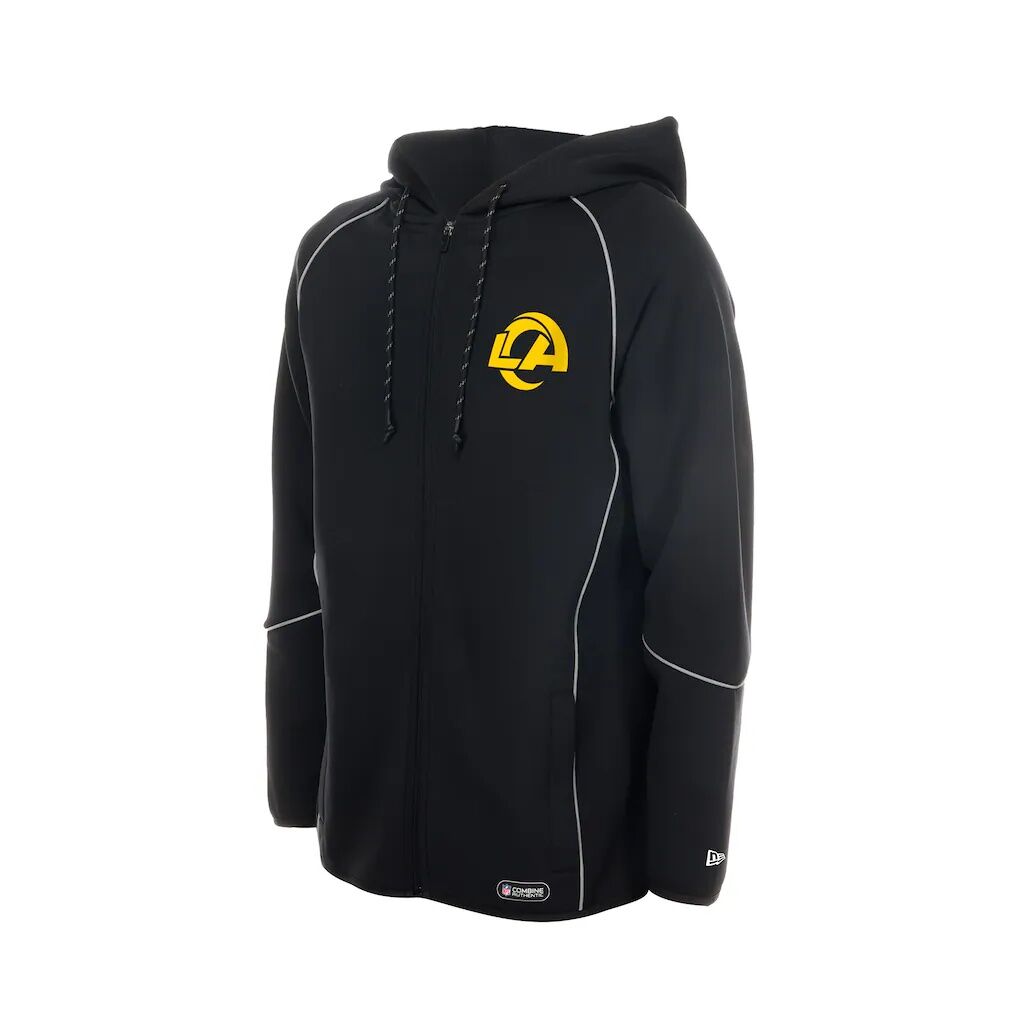 Los Angeles Rams New Era Combine Authentic Raglan Full-Zip Hoodie