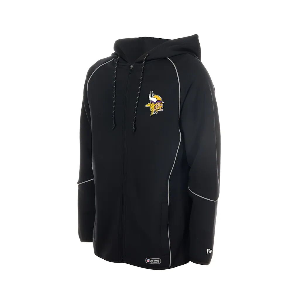 Minnesota Vikings New Era Combine Authentic Raglan Full-Zip Hoodie