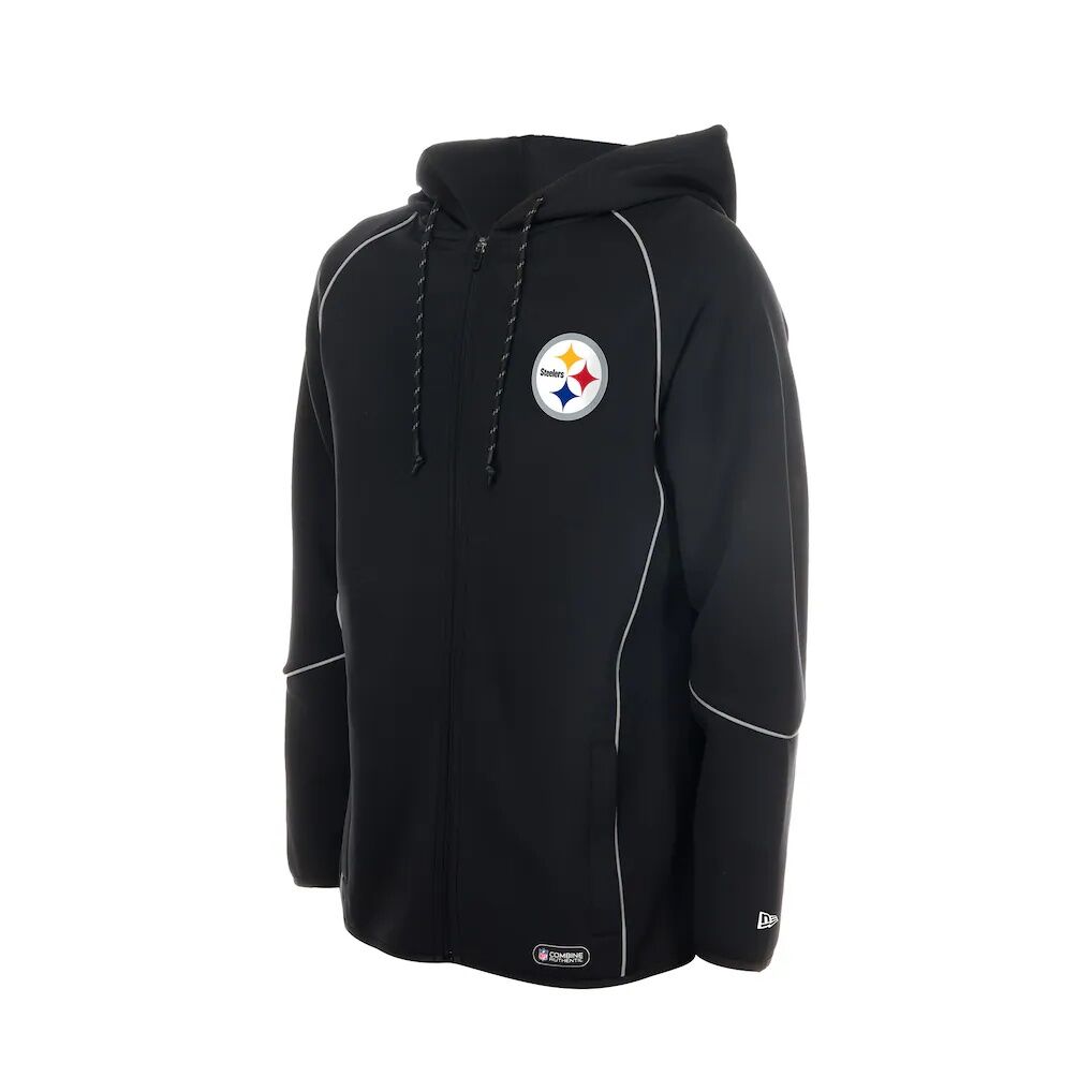 Pittsburgh Steelers New Era Combine Authentic Raglan Full-Zip Hoodie