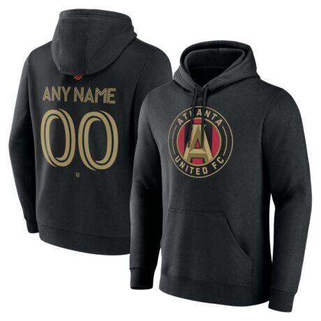 Atlanta United FC Big & Tall Team Authentic Custom Hoodie - Black - Front View