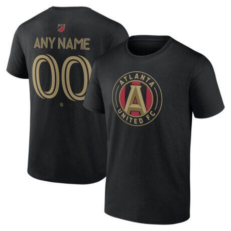 Atlanta United FC Big & Tall Team Authentic Custom T-Shirt - Black - Front View