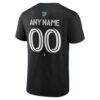 Austin FC Big & Tall Team Authentic Custom T-Shirt - Black - Detail View