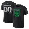 Austin FC Big & Tall Team Authentic Custom T-Shirt - Black - Front View