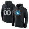 Charlotte FC Big & Tall Team Authentic Custom Hoodie - Black - Front View