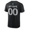 Charlotte FC Big & Tall Team Authentic Custom T-Shirt - Black - Detail View