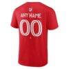 Chicago Fire Big & Tall Team Authentic Custom T-Shirt - Red - Detail View