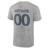 Colorado Rapids Big & Tall Team Authentic Custom T-Shirt - Gray - Detail View