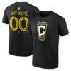 Columbus Crew Big & Tall Team Authentic Custom T-Shirt - Black - Front View