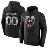 D.C. United Big & Tall Team Authentic Custom Hoodie - Black - Front View