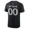 D.C. United Big & Tall Team Authentic Custom T-Shirt - Black - Detail View