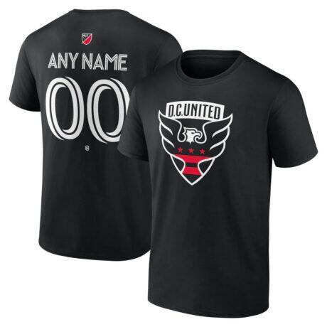 D.C. United Big & Tall Team Authentic Custom T-Shirt - Black - Front View