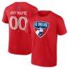 FC Dallas Big & Tall Team Authentic Custom T-Shirt - Red - Front View