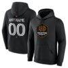 Houston Dynamo FC Big & Tall Team Authentic Custom Hoodie - Black - Front View