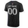 Houston Dynamo FC Big & Tall Team Authentic Custom T-Shirt - Black - Detail View