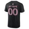 Inter Miami CF Big & Tall Team Authentic Custom T-Shirt - Black - Detail View