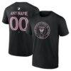 Inter Miami CF Big & Tall Team Authentic Custom T-Shirt - Black - Front View
