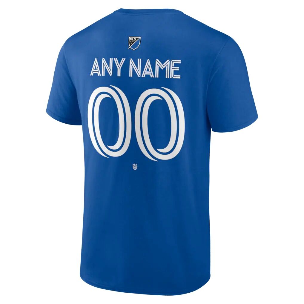 San Jose Earthquakes Big & Tall Team Authentic Custom T-Shirt - Royal