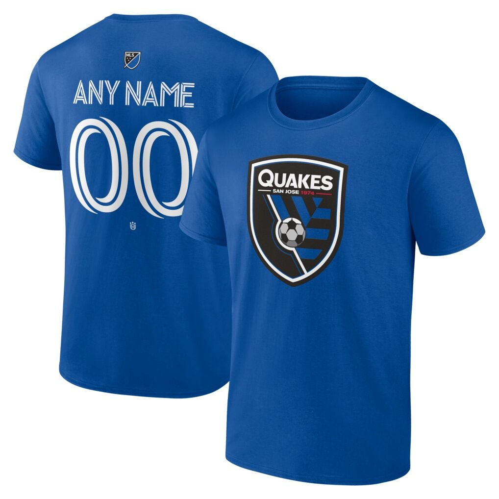 San Jose Earthquakes Big & Tall Team Authentic Custom T-Shirt - Royal