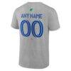 Seattle Sounders FC Big & Tall Team Authentic Custom T-Shirt - Gray - Detail View
