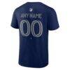 Sporting Kansas City Big & Tall Team Authentic Custom T-Shirt - Navy - Detail View