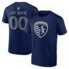 Sporting Kansas City Big & Tall Team Authentic Custom T-Shirt - Navy - Front View
