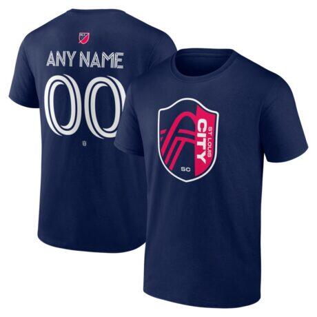 St. Louis CITY SC Big & Tall Team Authentic Custom T-Shirt - Navy - Front View