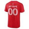 Toronto FC Big & Tall Team Authentic Custom T-Shirt - Red - Detail View