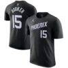 Devin Booker Phoenix Suns Jordan Brand Name & Number T-Shirt - Black - Front View