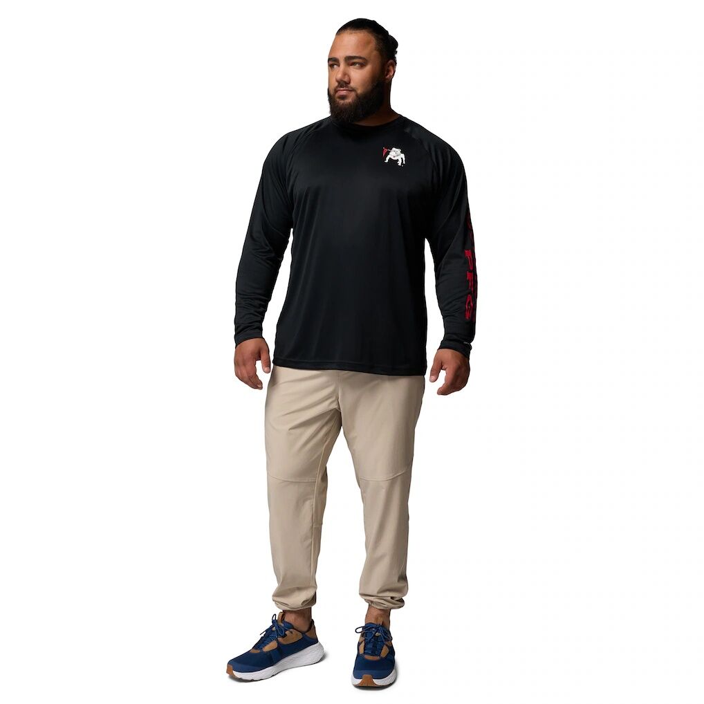 Georgia Bulldogs Columbia Big & Tall Terminal Tackle Long Sleeve Omni-Shade T-Shirt